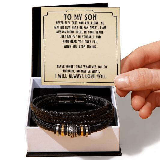 To Son - To my son. Never - Love You Forever Bracelet