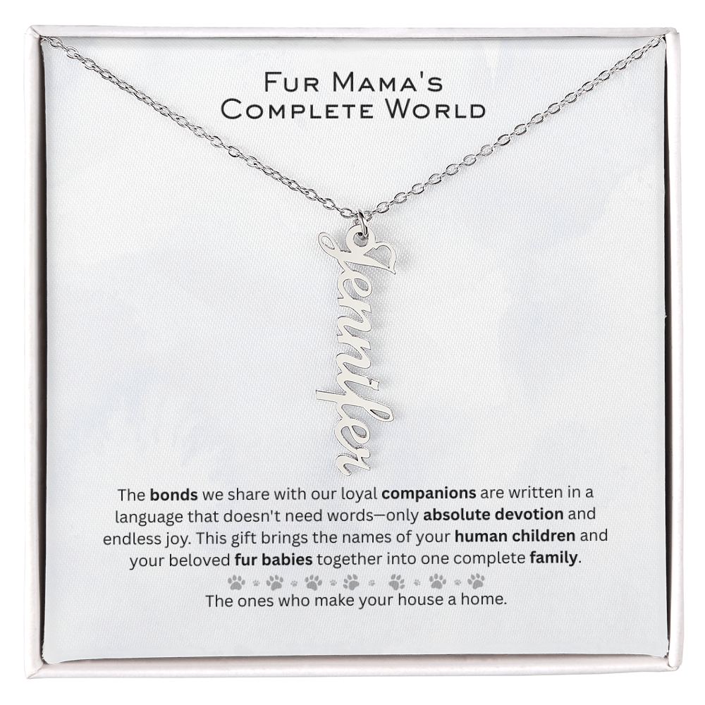 The "Pet Family Matrix" Multi-Bar Name Necklace
