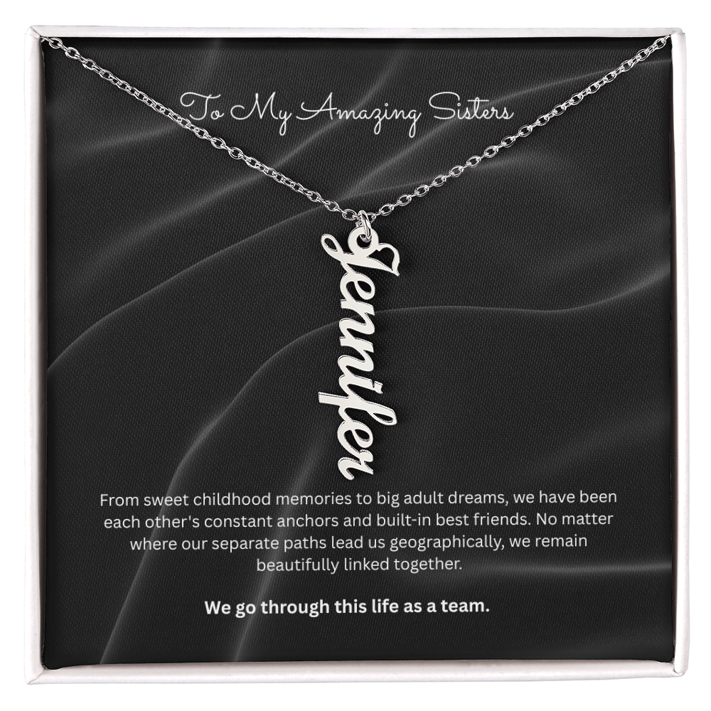 The "Sisters Team" Custom Multi-Bar Name Necklace