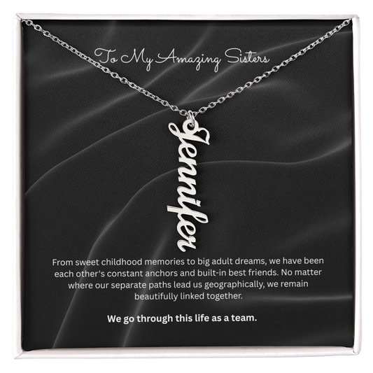 The "Sisters Team" Custom Multi-Bar Name Necklace