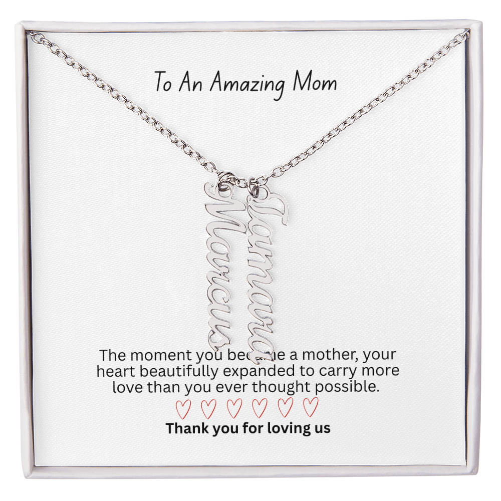 The "Carrying Your Hearts" Multi-Bar Name Necklace