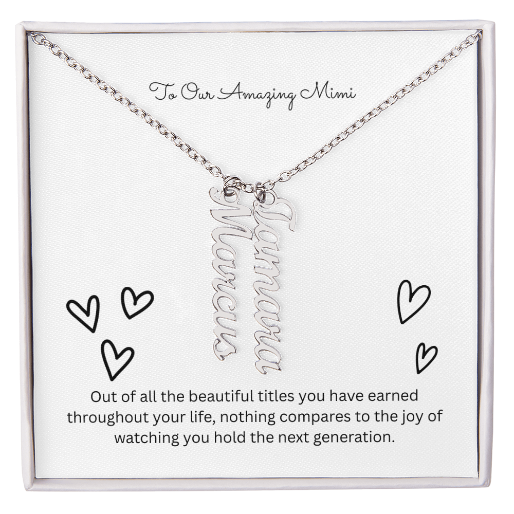 The "Grandkids Legacy" Custom Multi-Bar Necklace