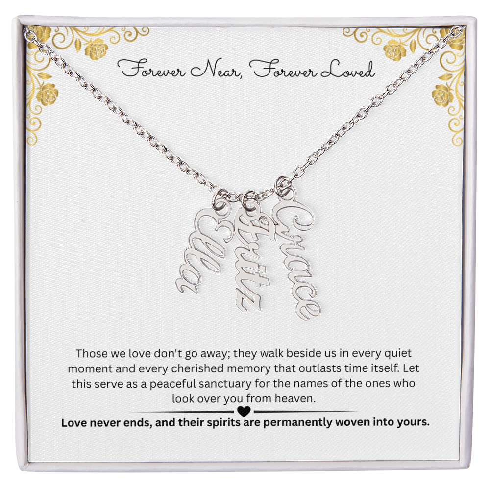 The "Always Near" Memorial Multi-Bar Name Necklace