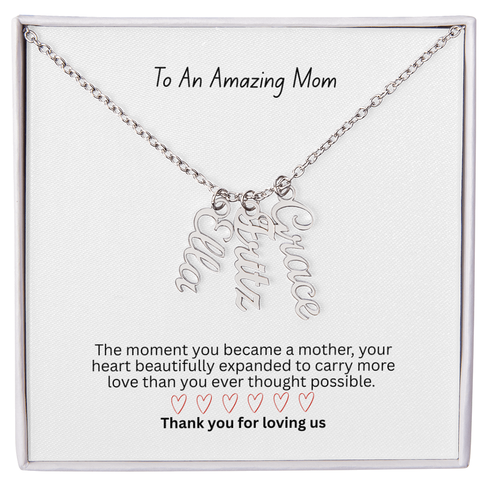 The "Carrying Your Hearts" Multi-Bar Name Necklace