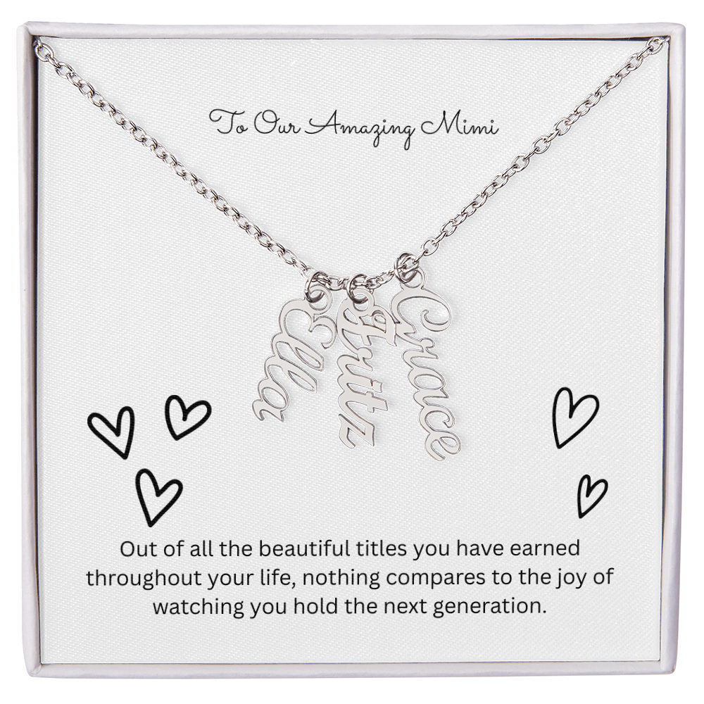 The "Grandkids Legacy" Custom Multi-Bar Necklace