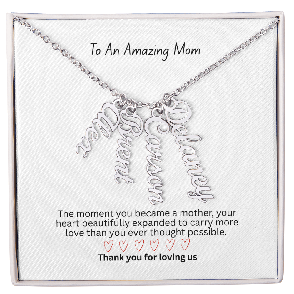 The "Carrying Your Hearts" Multi-Bar Name Necklace