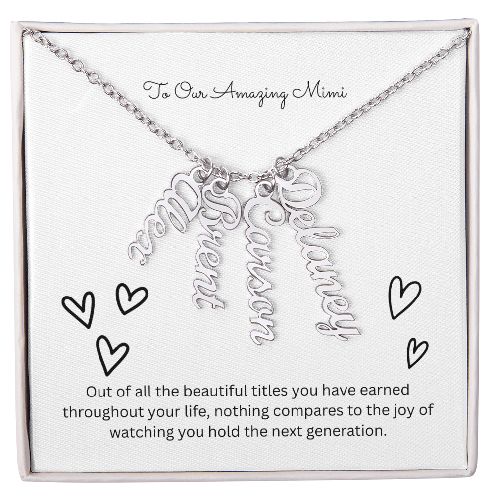 The "Grandkids Legacy" Custom Multi-Bar Necklace