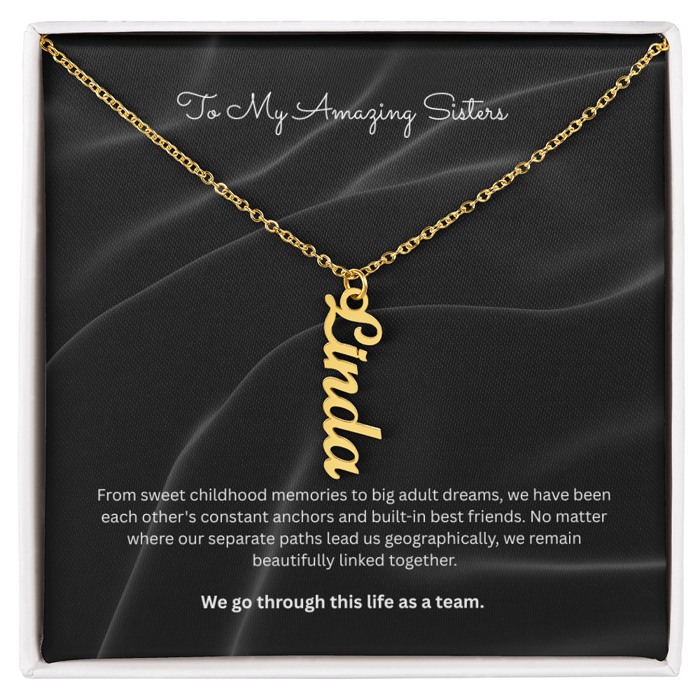 The "Sisters Team" Custom Multi-Bar Name Necklace