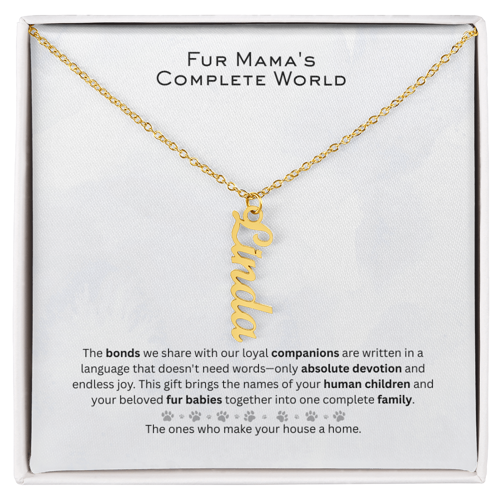 The "Pet Family Matrix" Multi-Bar Name Necklace