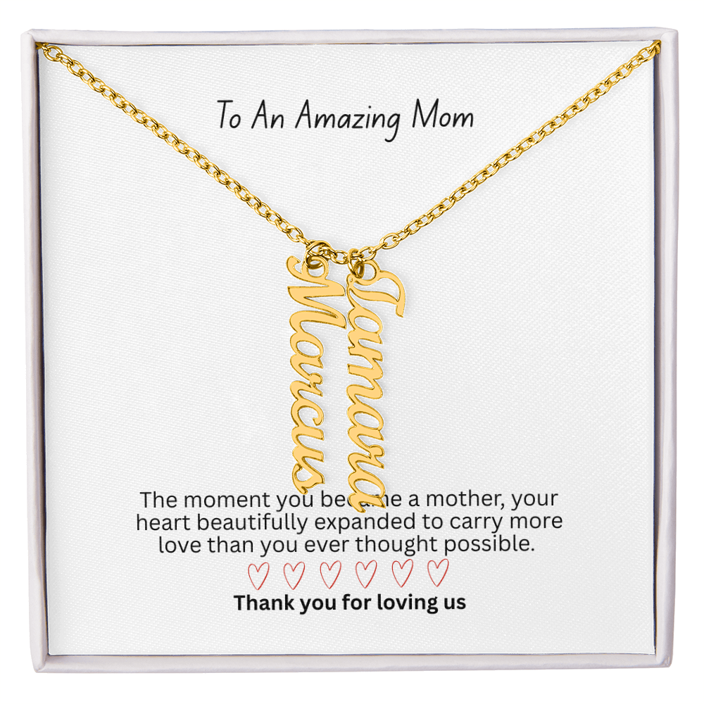 The "Carrying Your Hearts" Multi-Bar Name Necklace