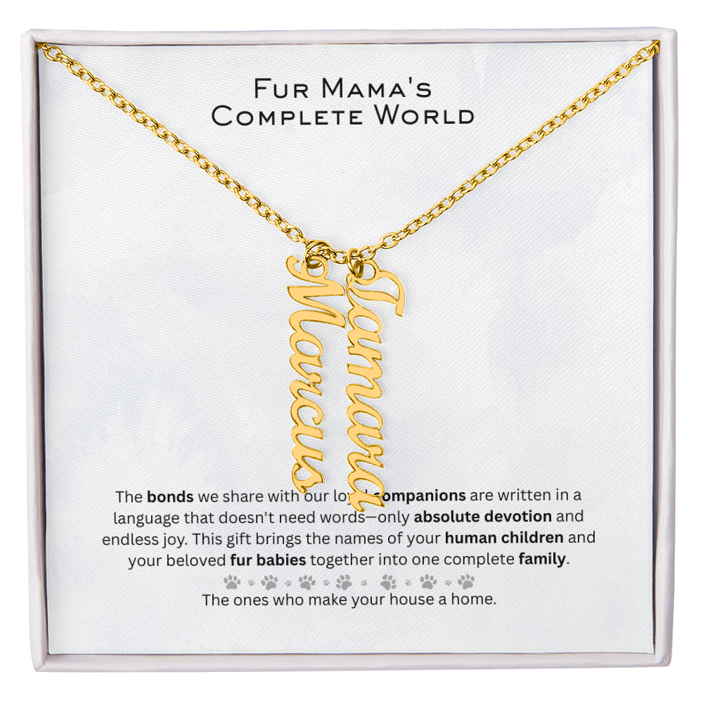 The "Pet Family Matrix" Multi-Bar Name Necklace