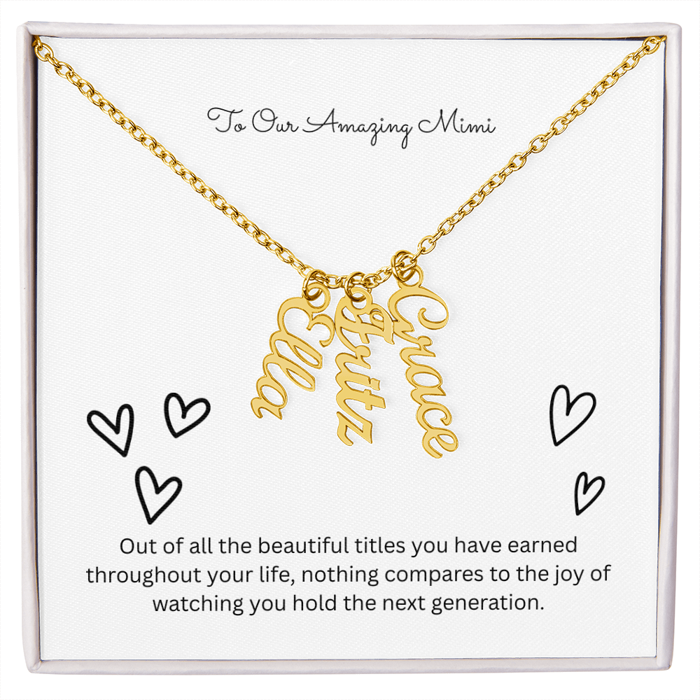 The "Grandkids Legacy" Custom Multi-Bar Necklace