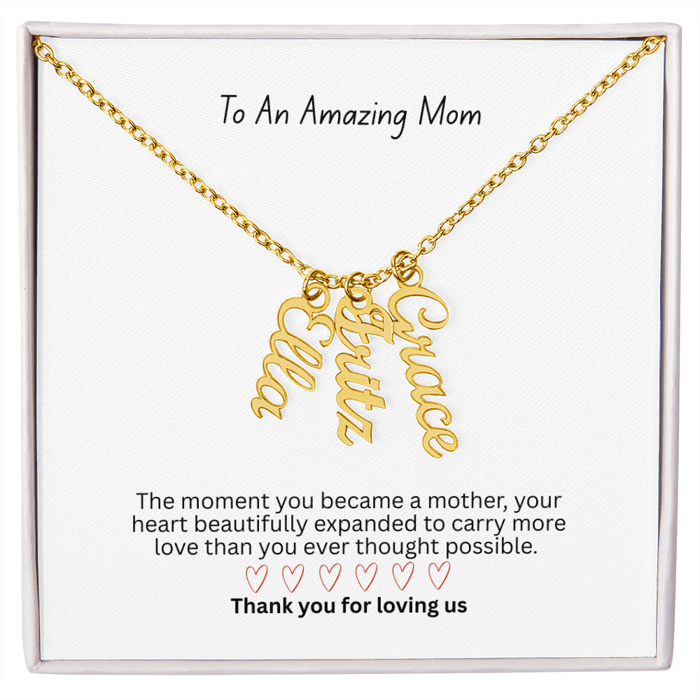 The "Carrying Your Hearts" Multi-Bar Name Necklace