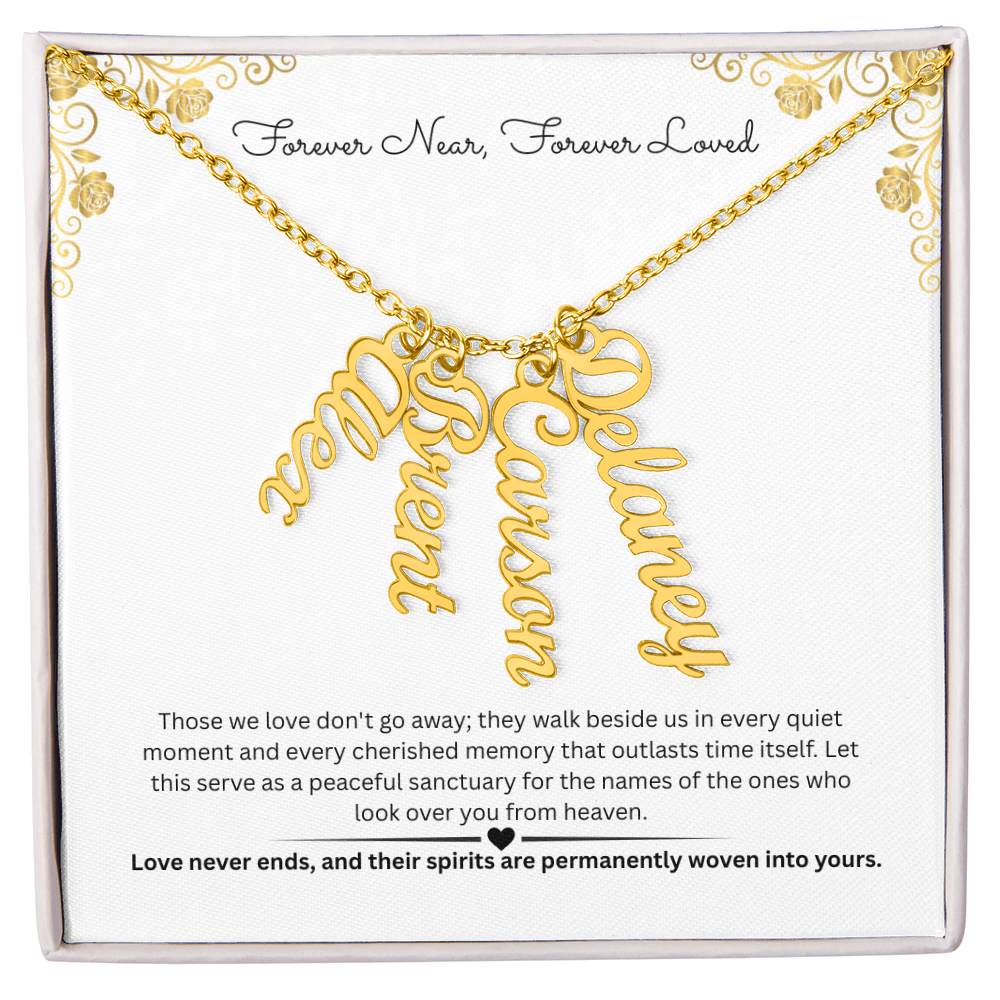 The "Always Near" Memorial Multi-Bar Name Necklace