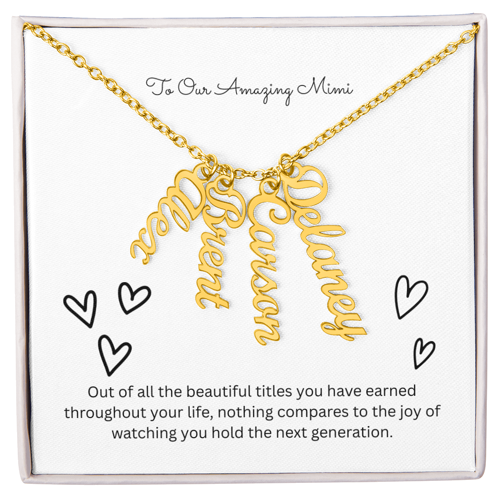 The "Grandkids Legacy" Custom Multi-Bar Necklace