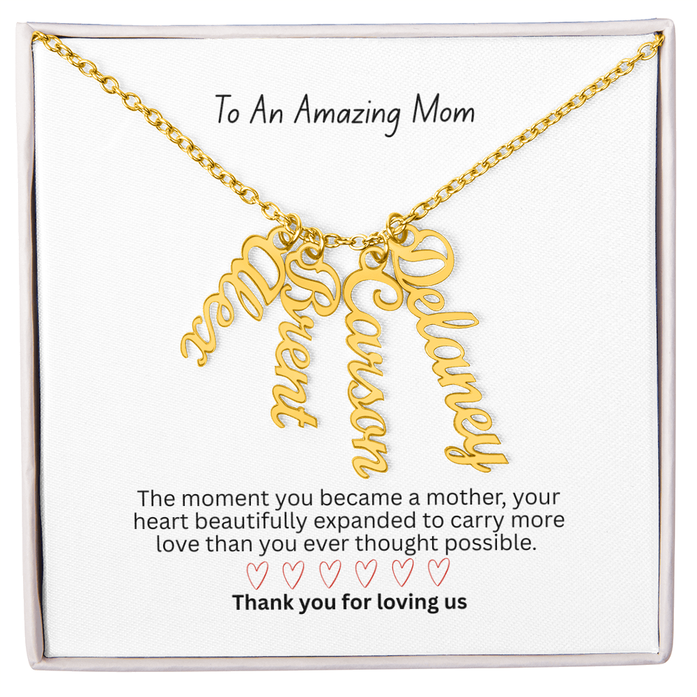 The "Carrying Your Hearts" Multi-Bar Name Necklace
