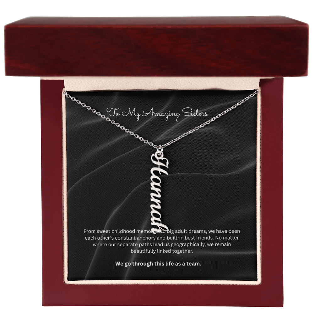 The "Sisters Team" Custom Multi-Bar Name Necklace