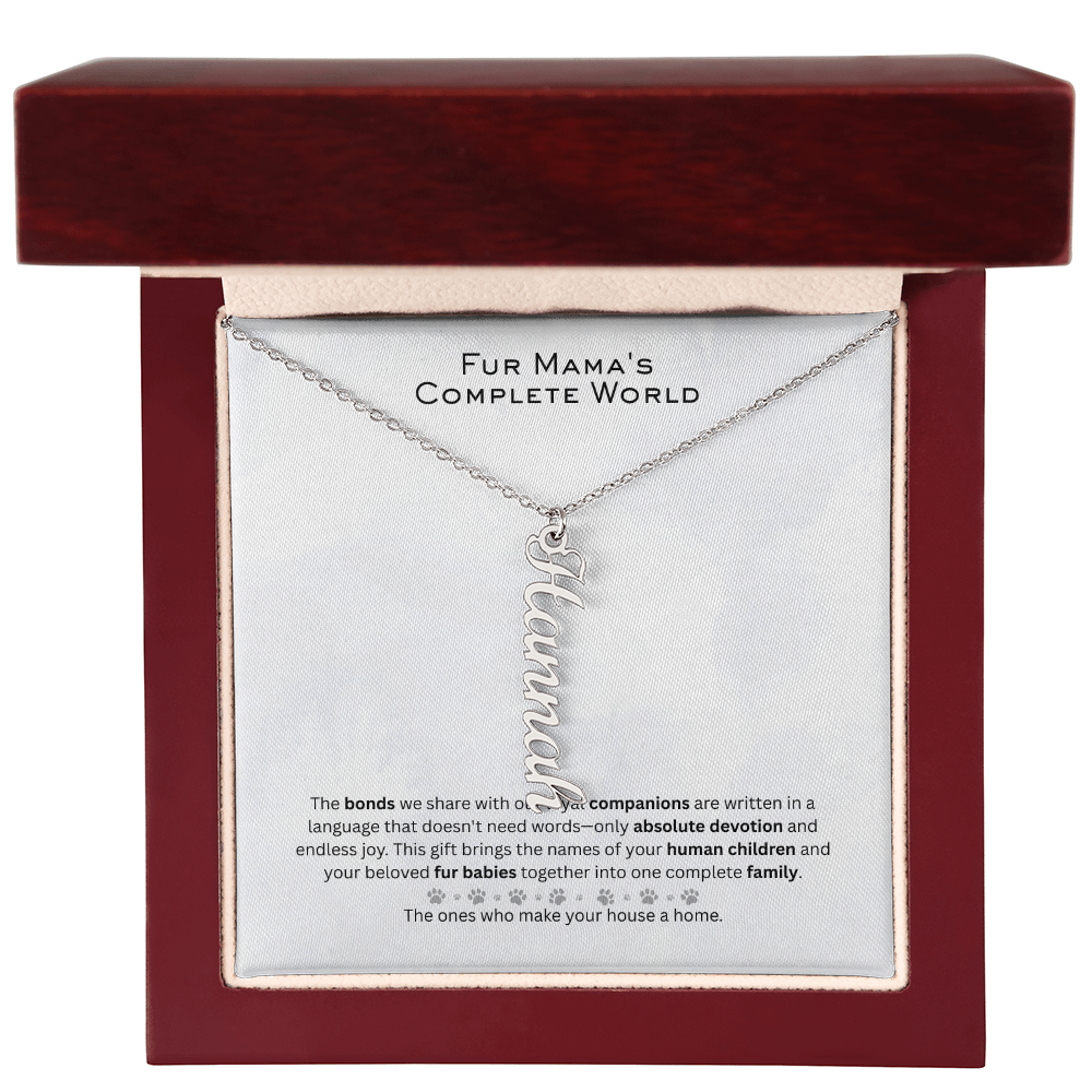 The "Pet Family Matrix" Multi-Bar Name Necklace