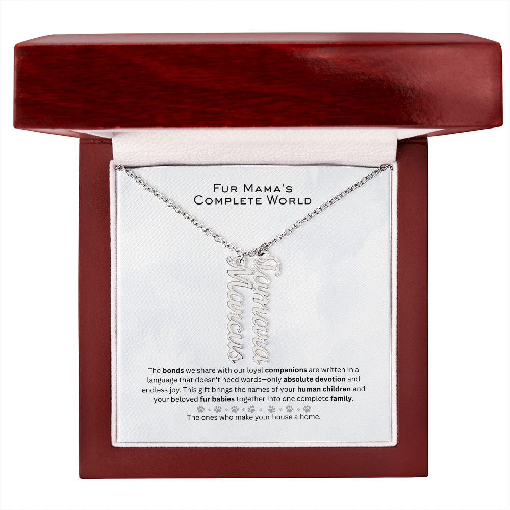 The "Pet Family Matrix" Multi-Bar Name Necklace