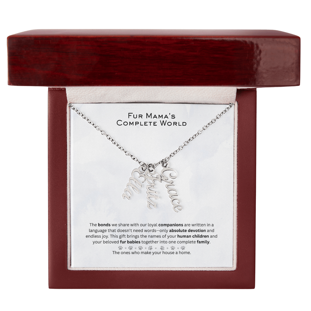 The "Pet Family Matrix" Multi-Bar Name Necklace