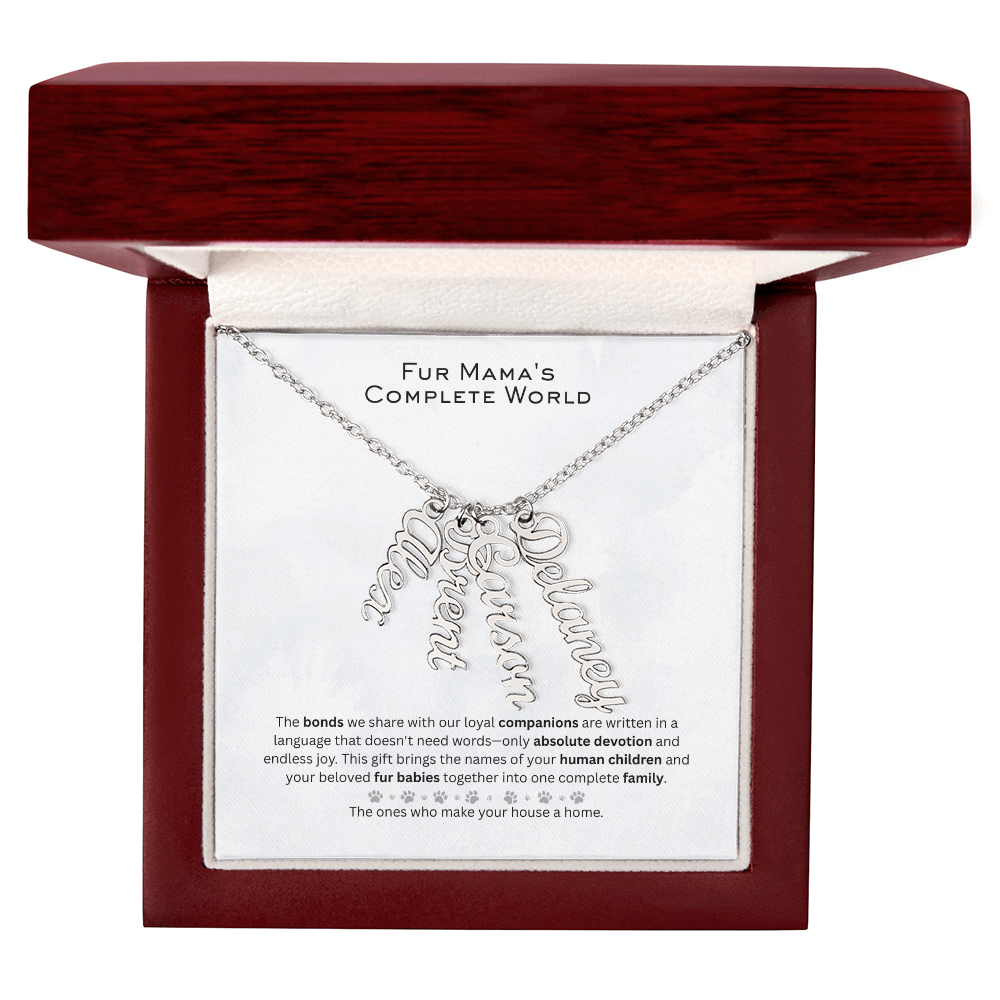 The "Pet Family Matrix" Multi-Bar Name Necklace