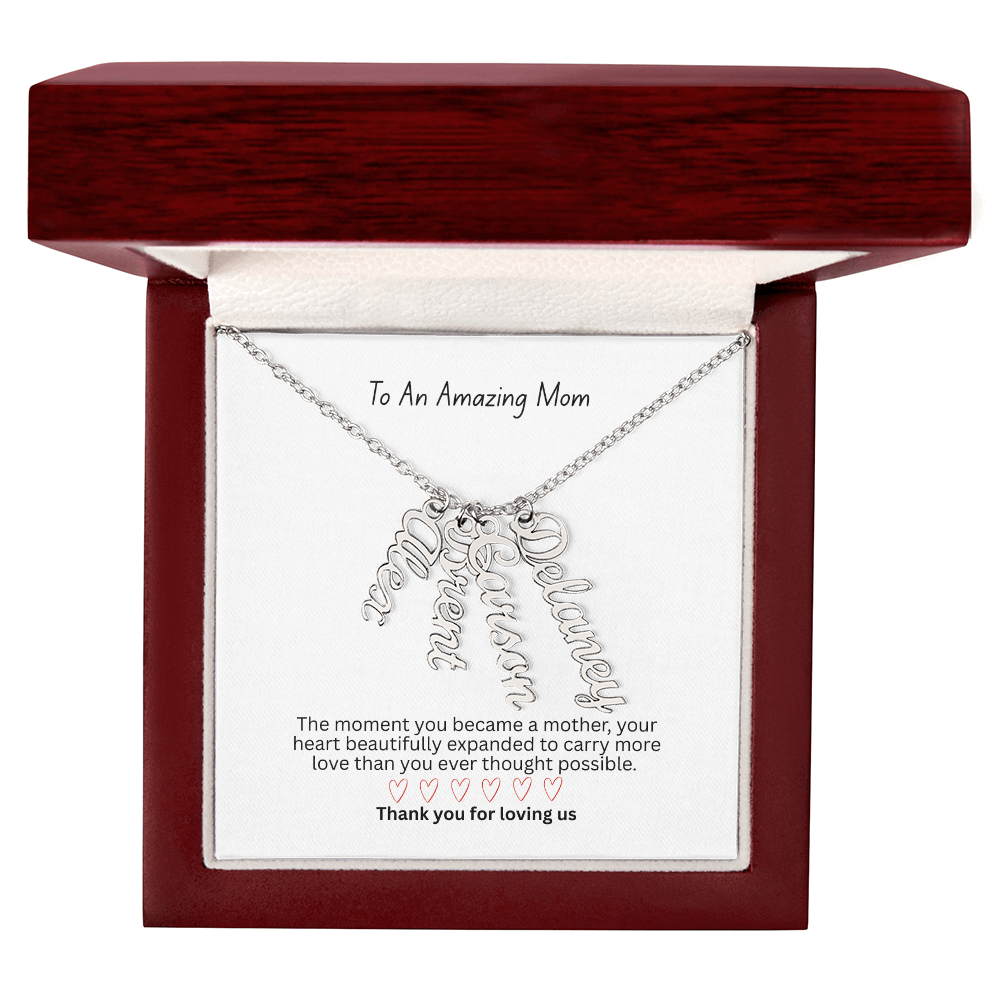 The "Carrying Your Hearts" Multi-Bar Name Necklace