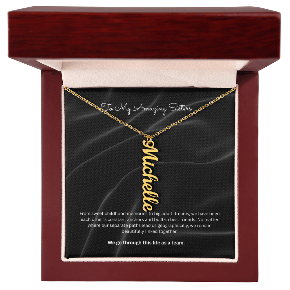 The "Sisters Team" Custom Multi-Bar Name Necklace