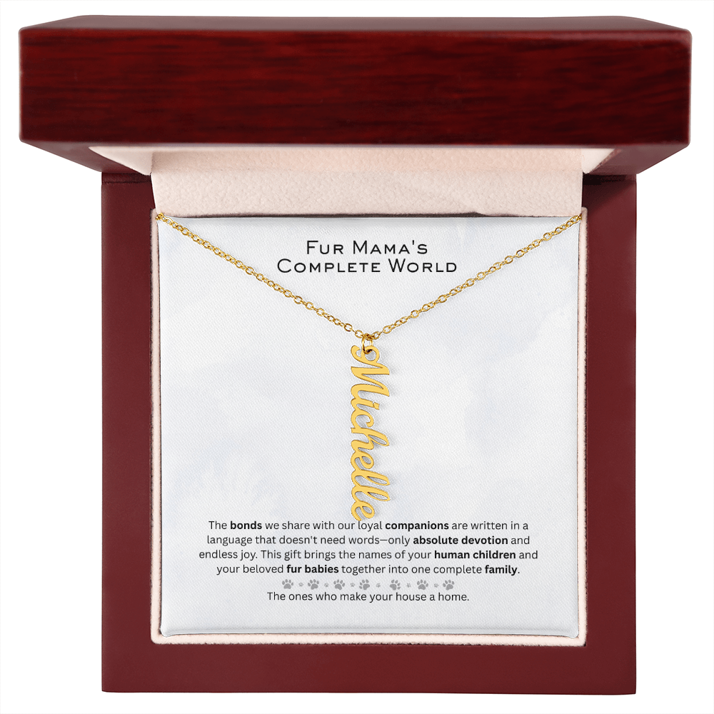 The "Pet Family Matrix" Multi-Bar Name Necklace