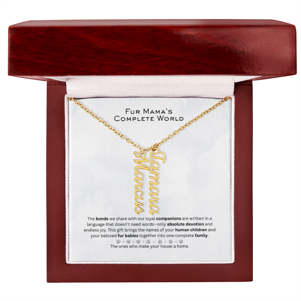 The "Pet Family Matrix" Multi-Bar Name Necklace