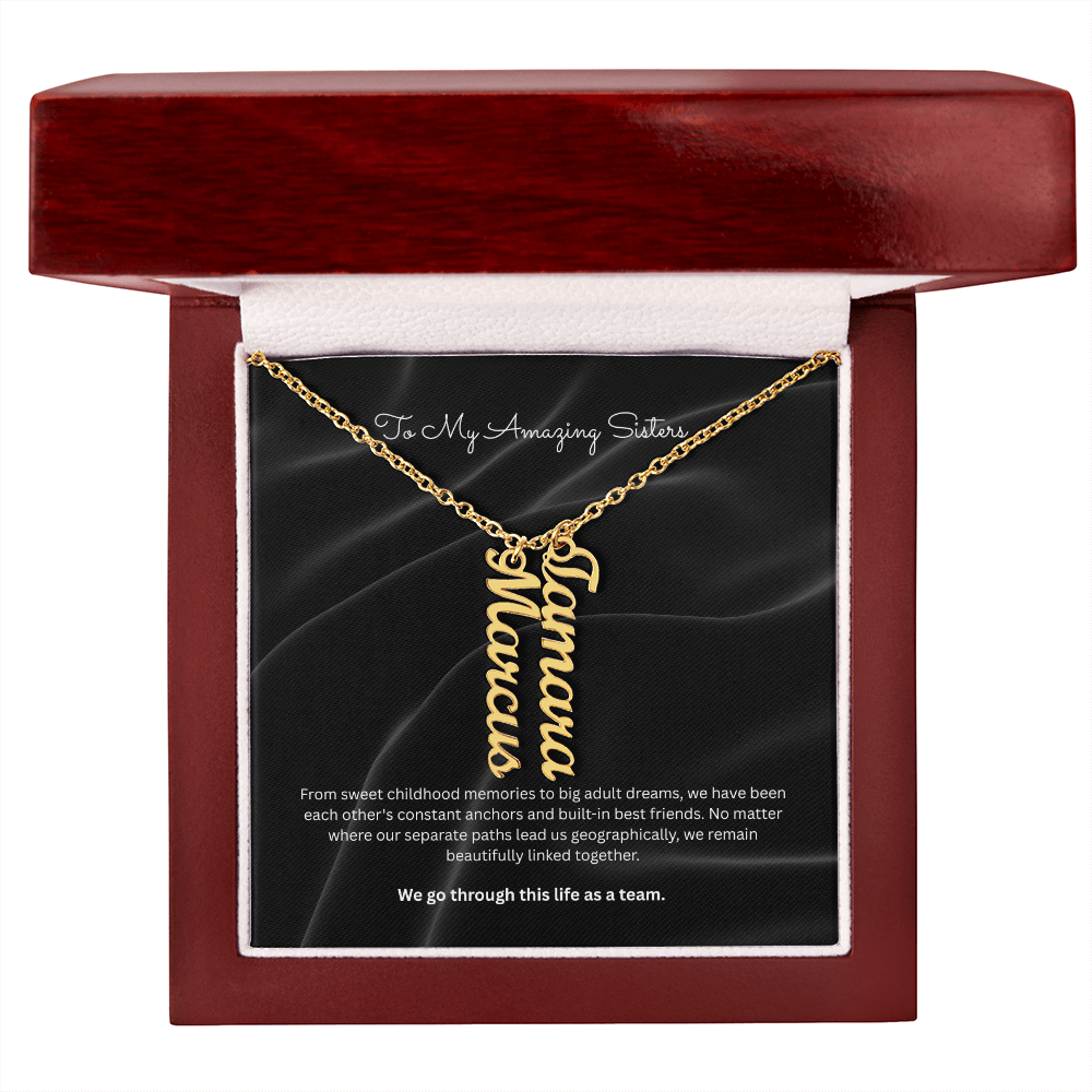 The "Sisters Team" Custom Multi-Bar Name Necklace