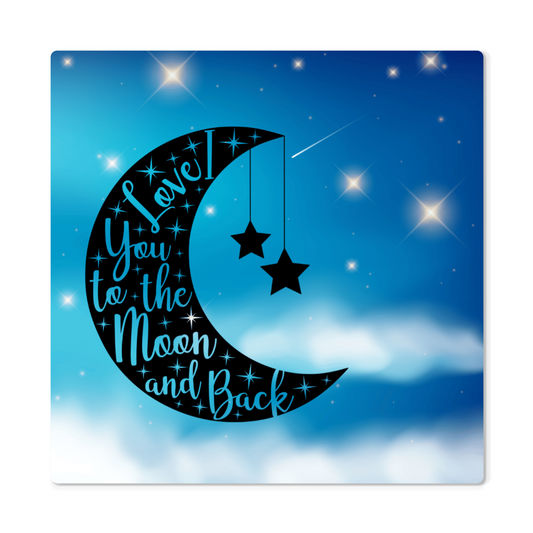 Love - To the moon and back - Metal art