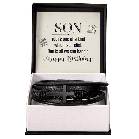 To Son - Son. You're one - Men's Cross Bracelet