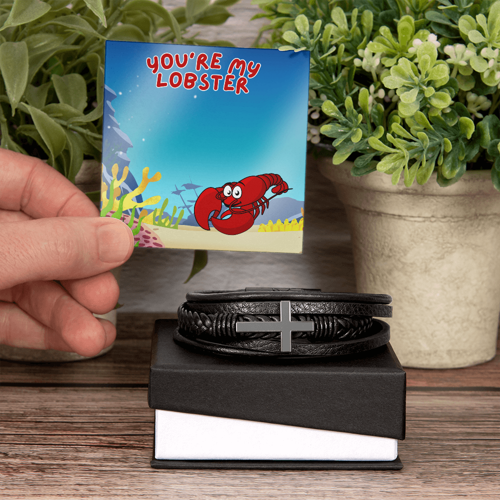 Love - You're my lobster - Men's Cross Bracelet