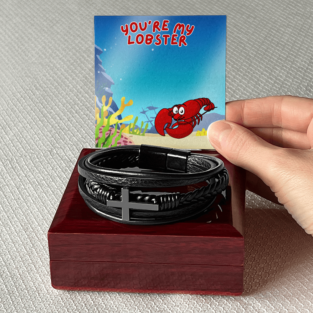 Love - You're my lobster - Men's Cross Bracelet