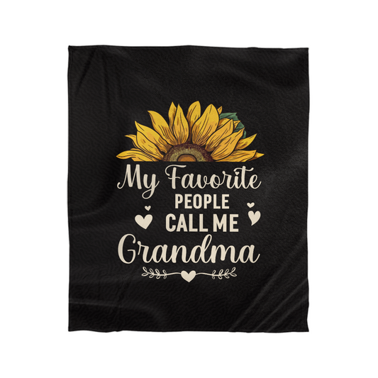 Grandma - My favorite people - Mink Fleece Blanket