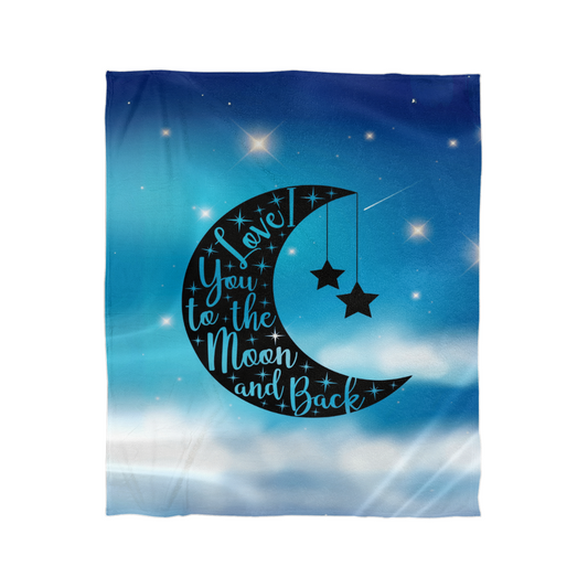 Love - To the moon and back - Mink Fleece Blanket