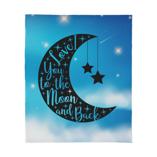 Love - To the moon and back - Jersey Fleece Blanket