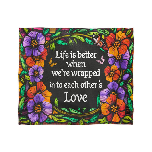 Love - Life is better - Mink Fleece Blanket