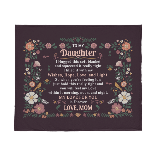 Daughter - I hugged - Jersey Fleece Blanket