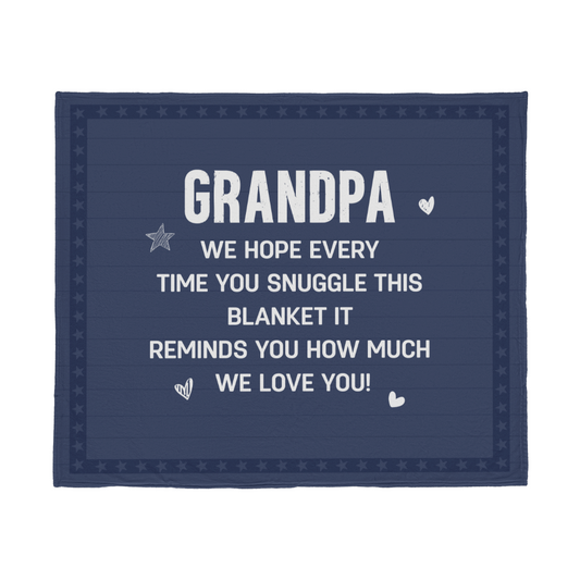 Grandpa - We hope every time - Jersey Fleece Blanket