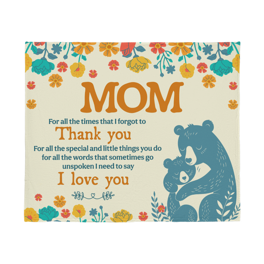 Mom - For all the times - Jersey Fleece Blanket