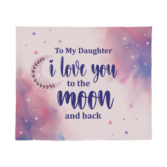 Daughter - I love you - Jersey Fleece Blanket