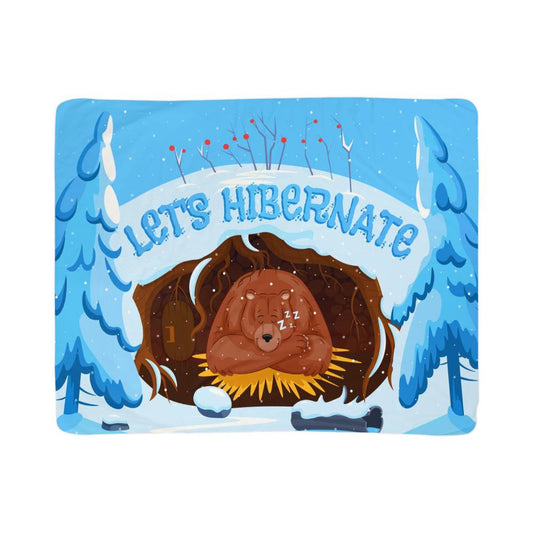 All - Lets Hibernate - Sherpa Fleece Blanket