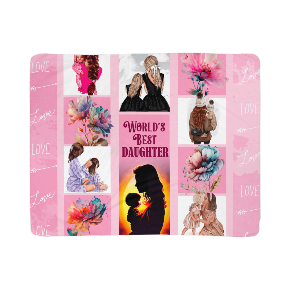 Daughter - Worlds best - Sherpa Fleece Blanket