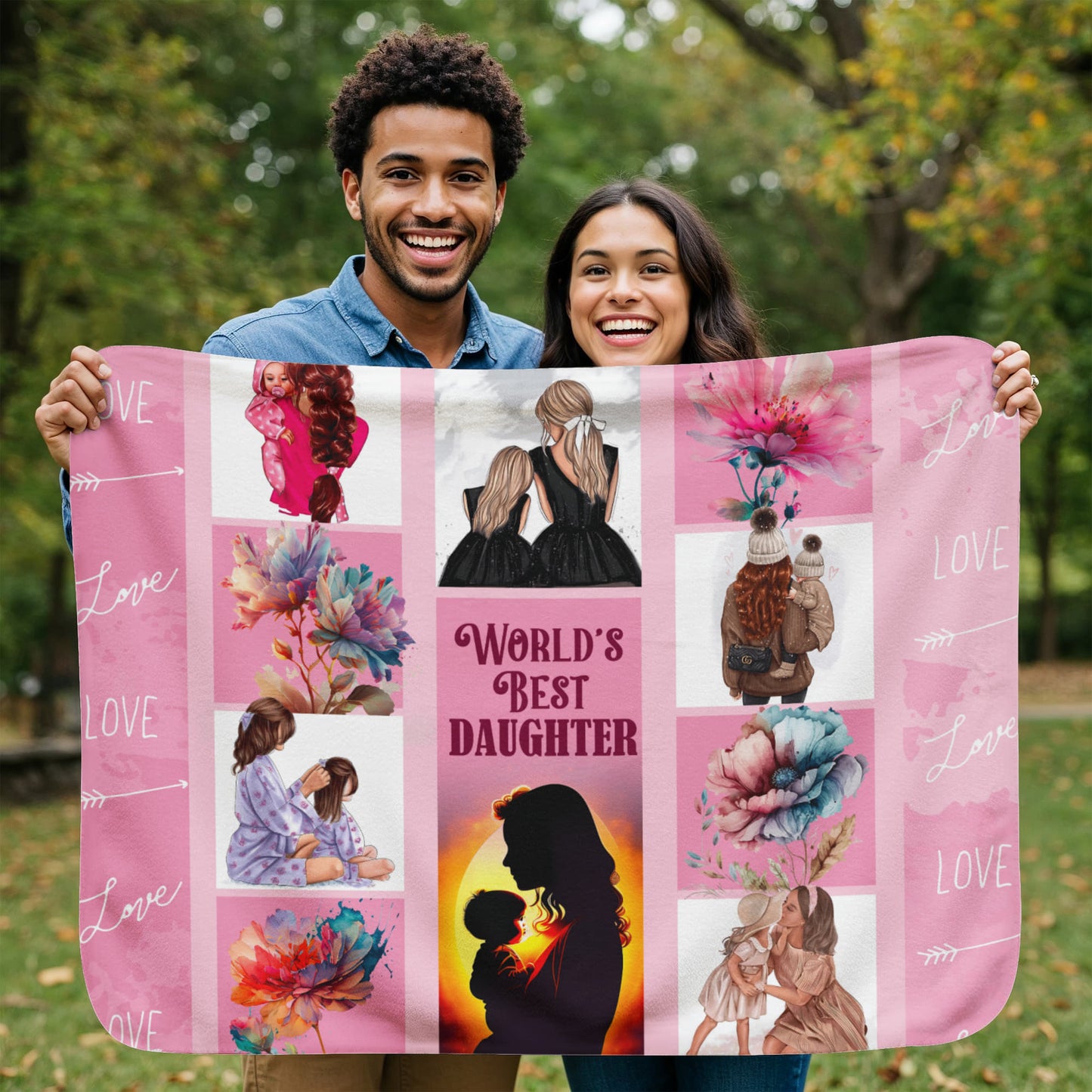 Daughter - Worlds best - Sherpa Fleece Blanket
