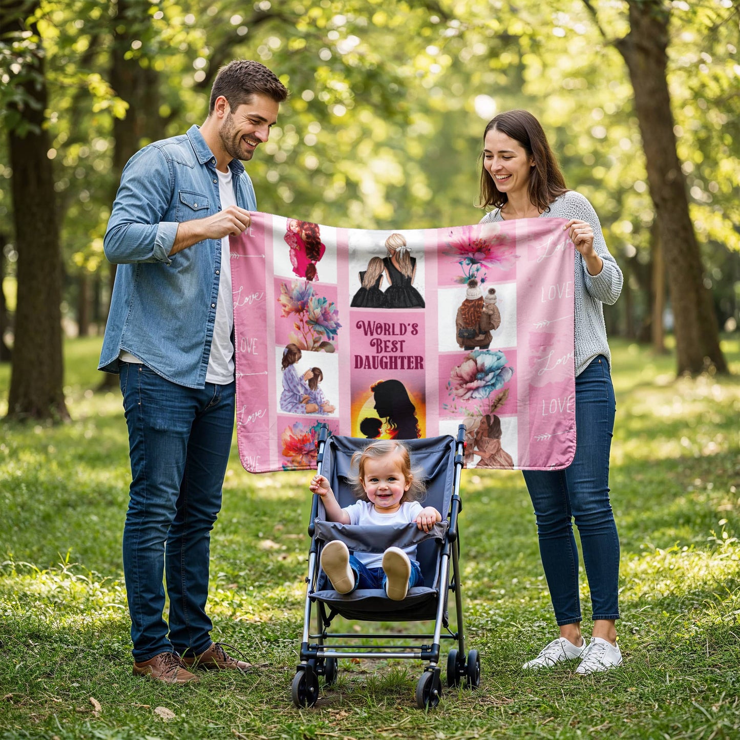 Daughter - Worlds best - Sherpa Fleece Blanket