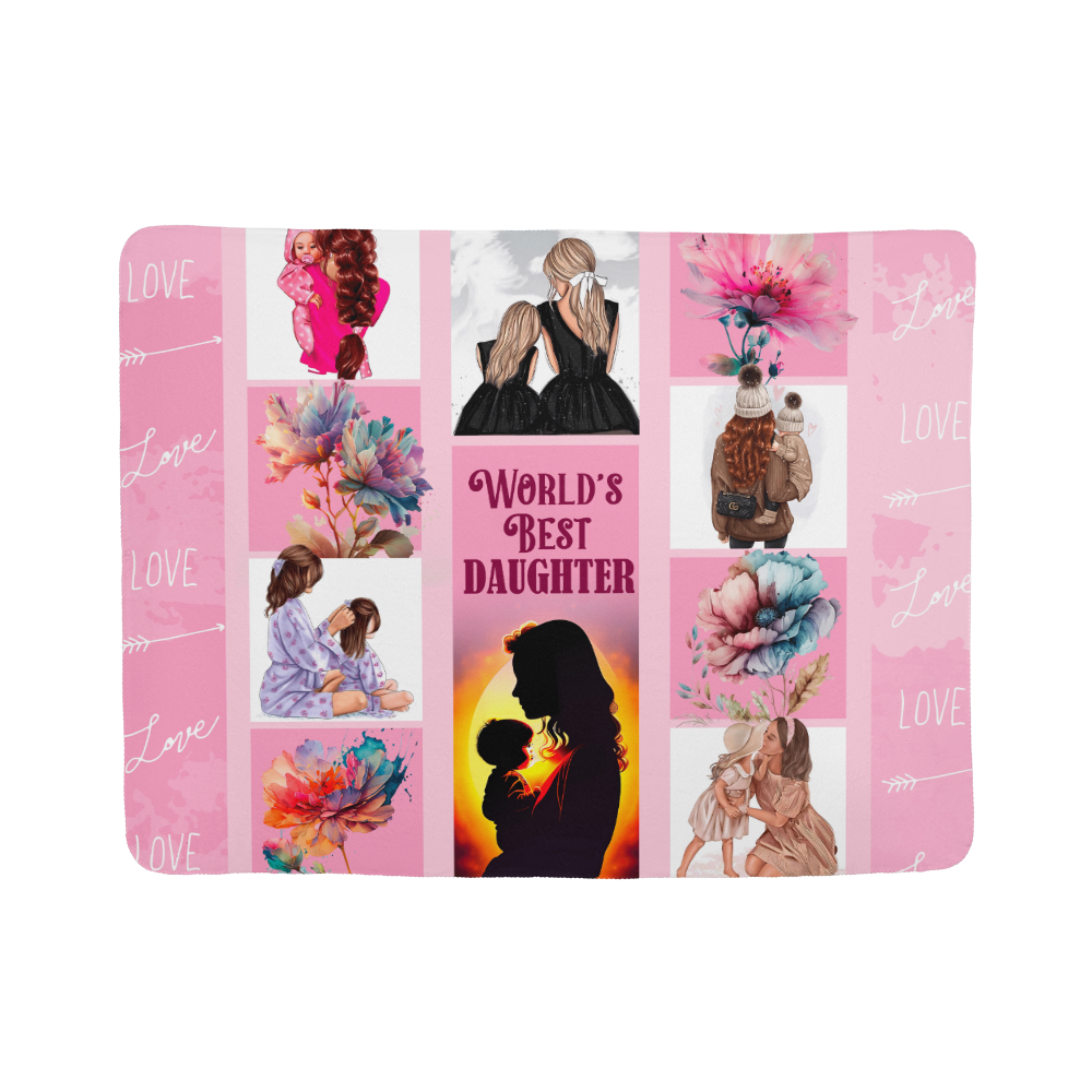 Daughter - Worlds best - Sherpa Fleece Blanket
