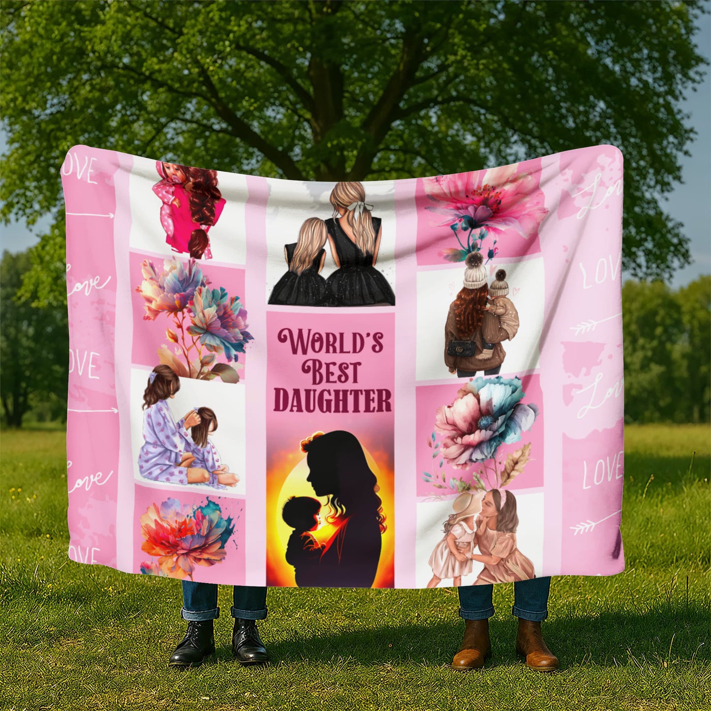 Daughter - Worlds best - Sherpa Fleece Blanket