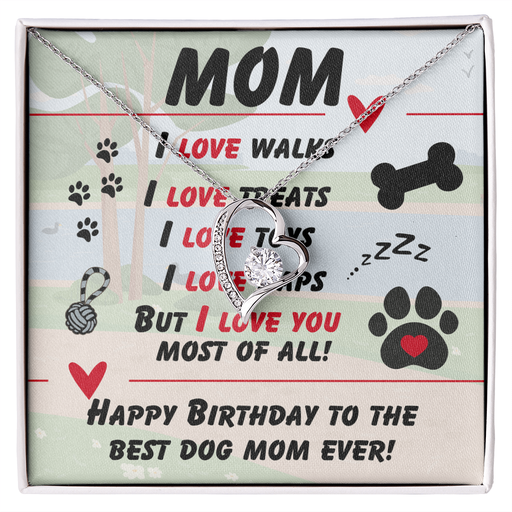 Mom - I love walks - Forever Love Necklace