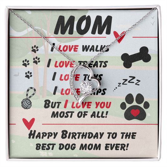 Mom - I love walks - Forever Love Necklace